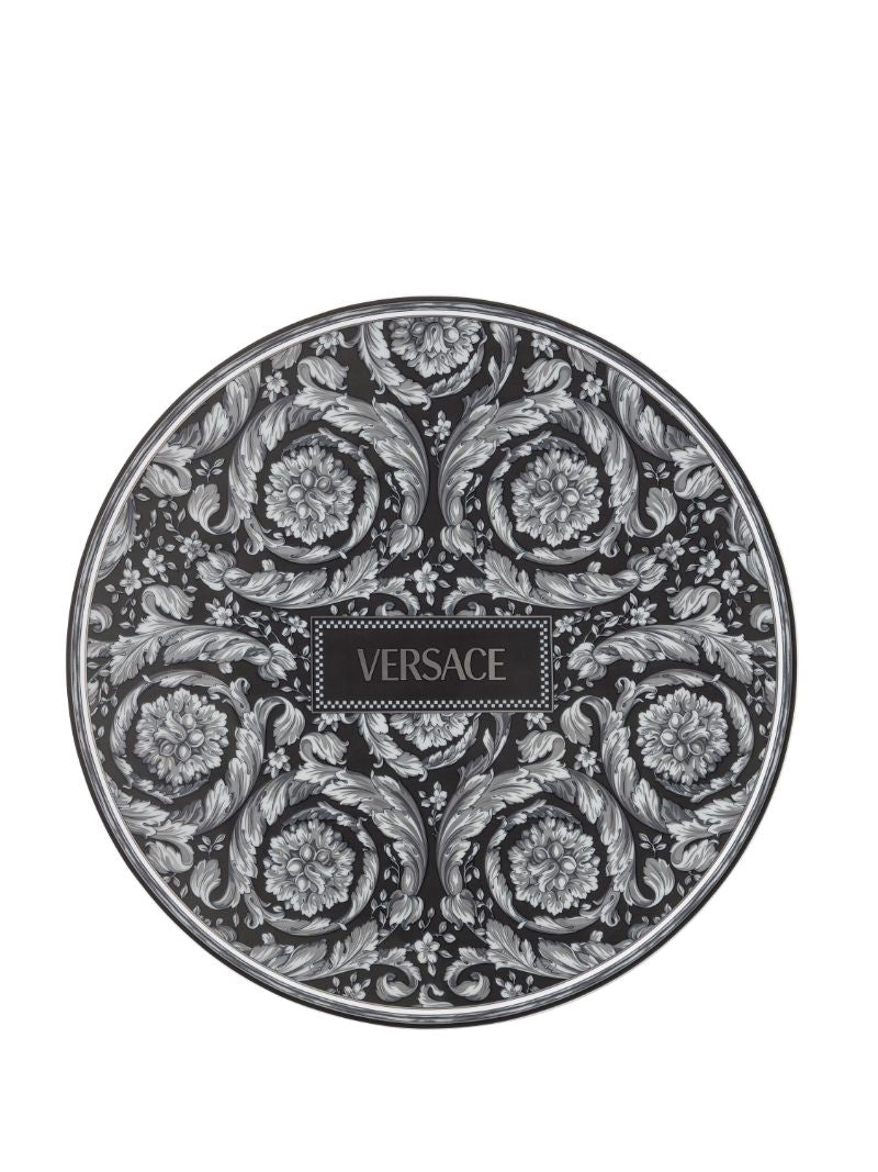 Black Barocco Haze Porcelain Serving Plate