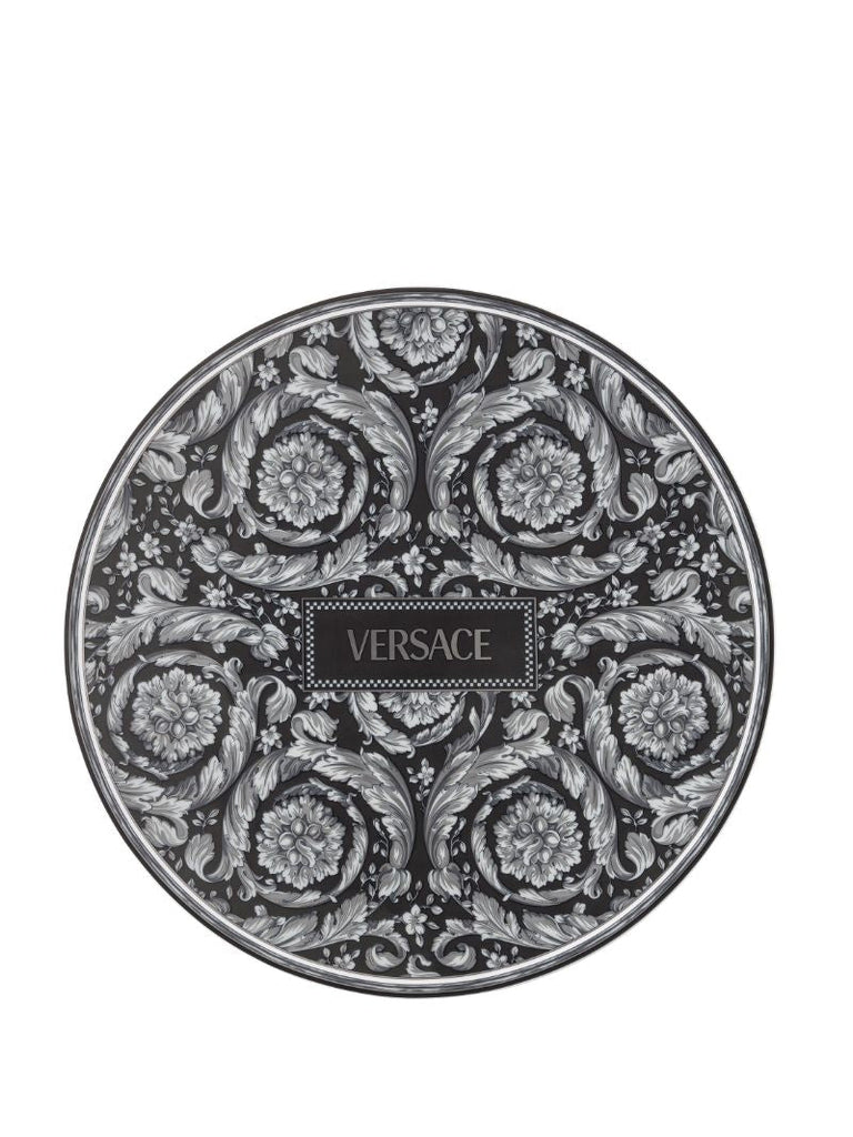 Black Barocco Haze Porcelain Serving Plate