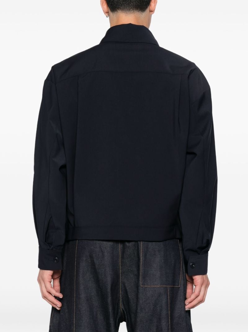 Blue Flap-pocket Bomber Jacket