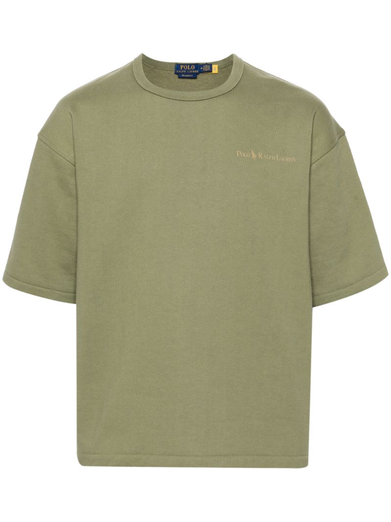 Olive Green Logo Print T-shirt