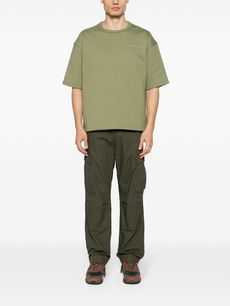 Olive Green Logo Print T-shirt