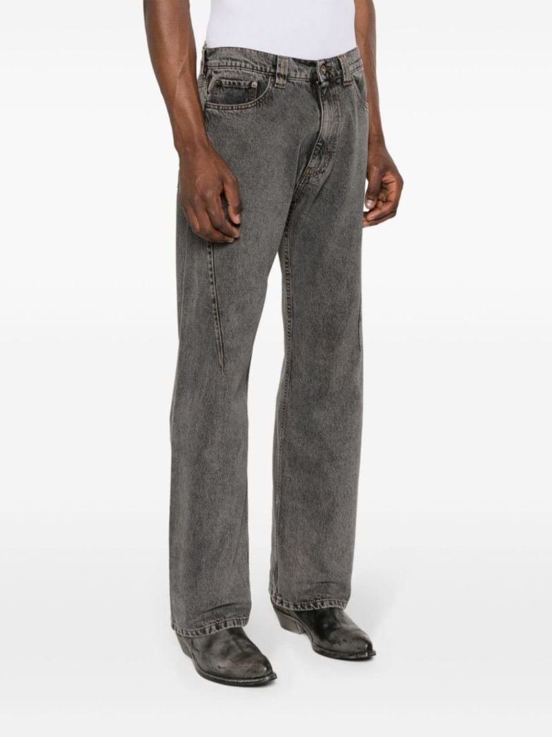 Grey Organic Cotton Straight-leg Jeans