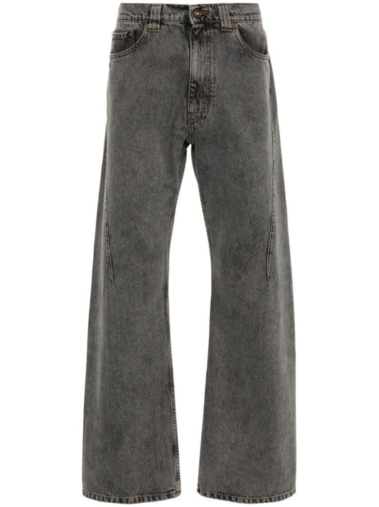 Grey Organic Cotton Straight-leg Jeans