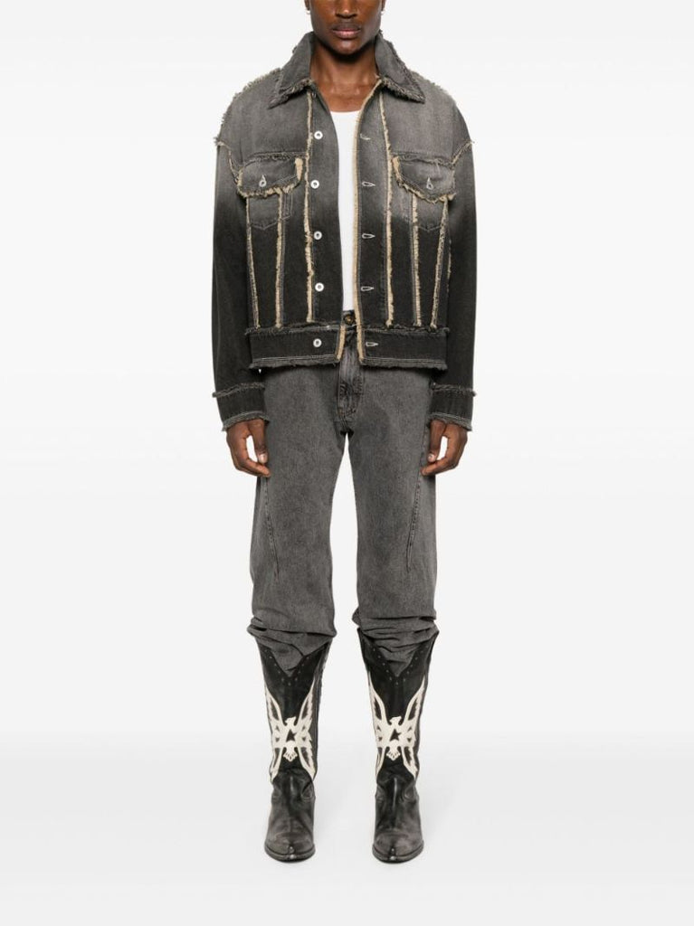 Grey Organic Cotton Straight-leg Jeans