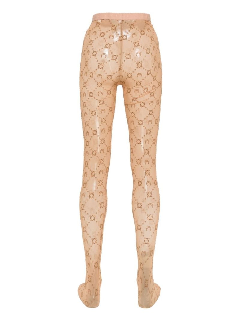 Moonogram Mesh Tights