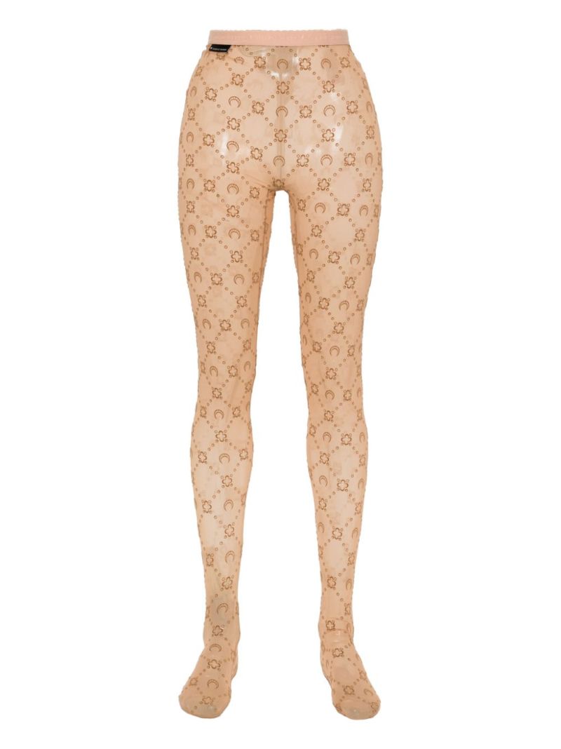 Moonogram Mesh Tights