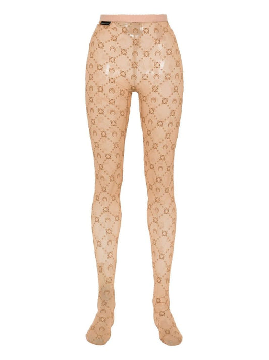 Moonogram Mesh Tights