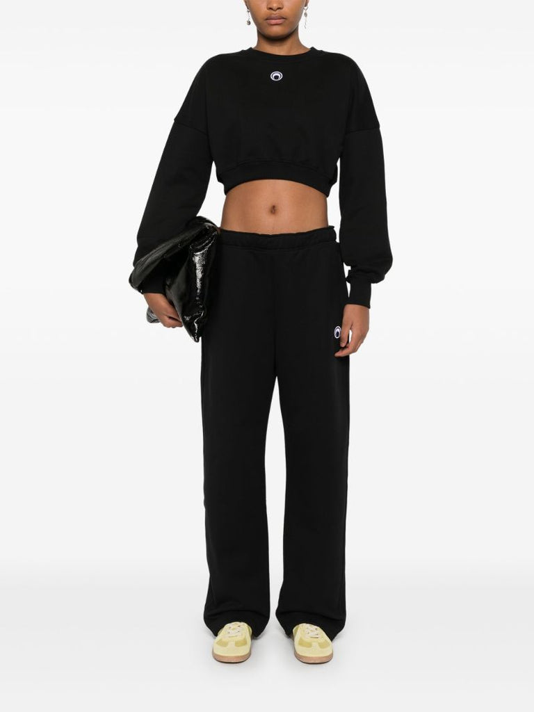 Logo Embroidery Straight-cut Trousers
