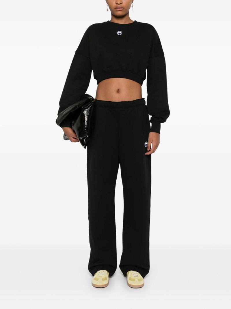 Logo Embroidery Straight-cut Trousers