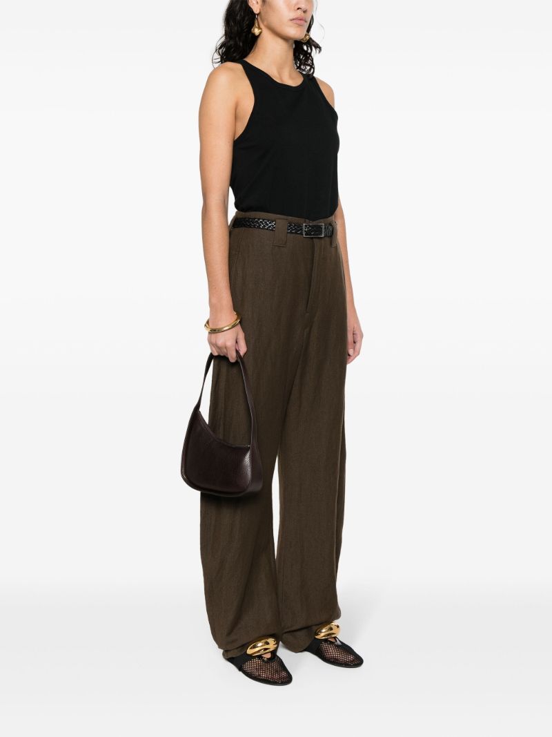 Brown Half Moon Leather Bag