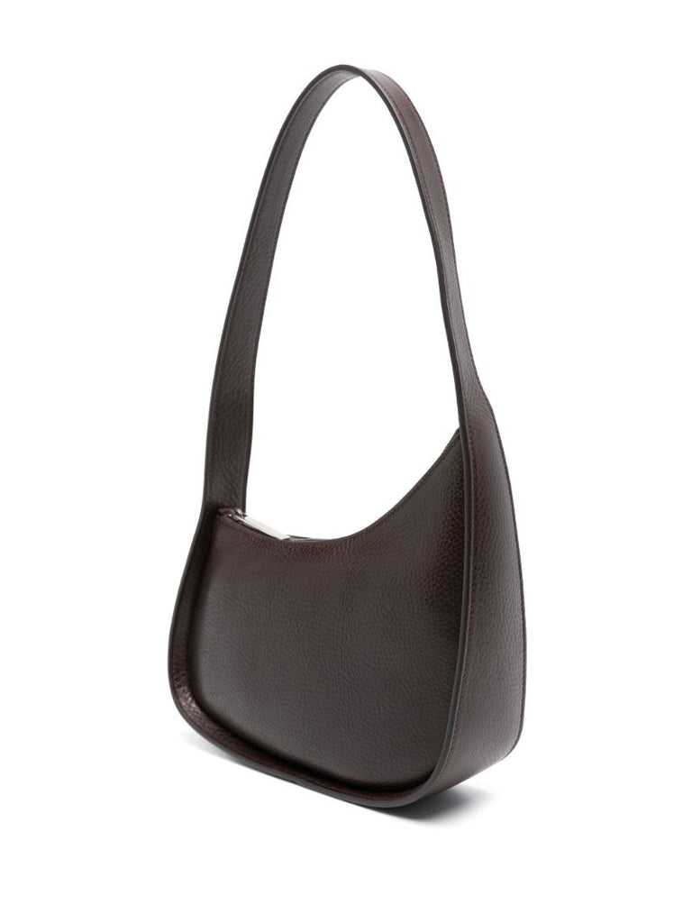 Brown Half Moon Leather Bag