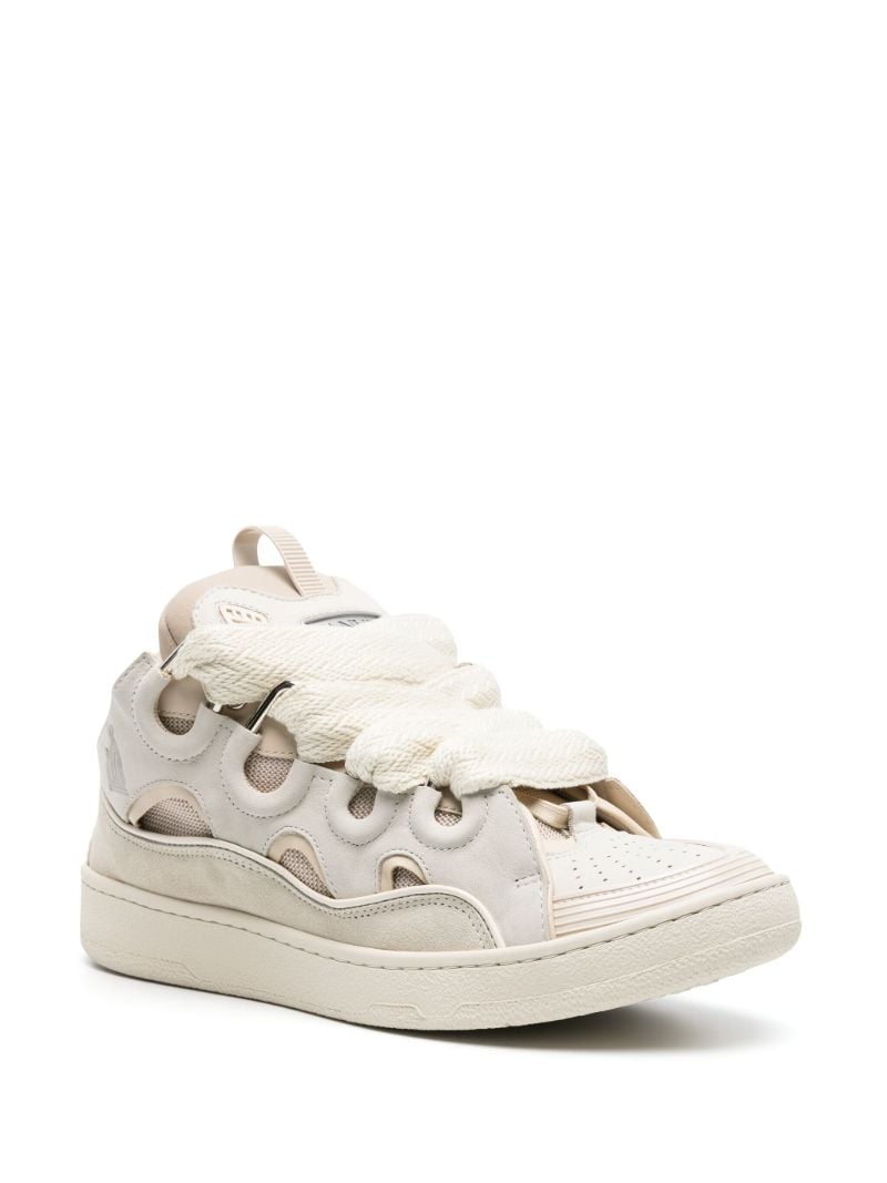 Neutral Curb Panelled Sneakers