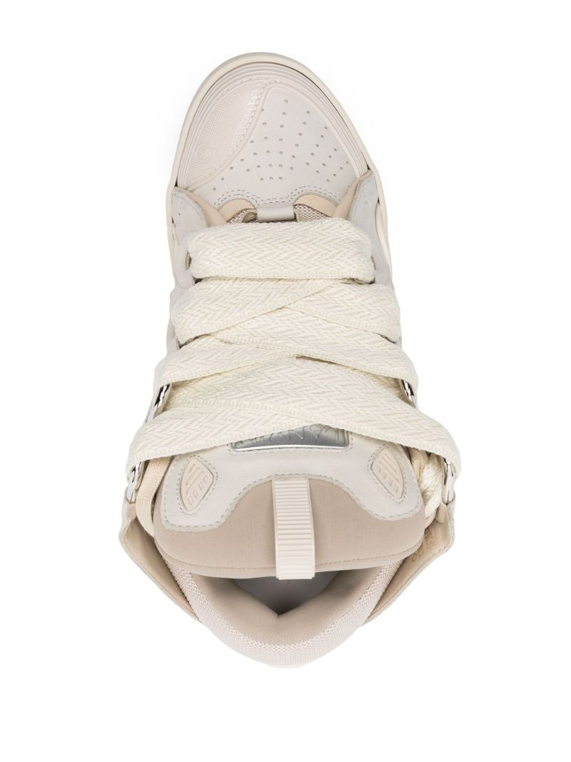 Neutral Curb Panelled Sneakers