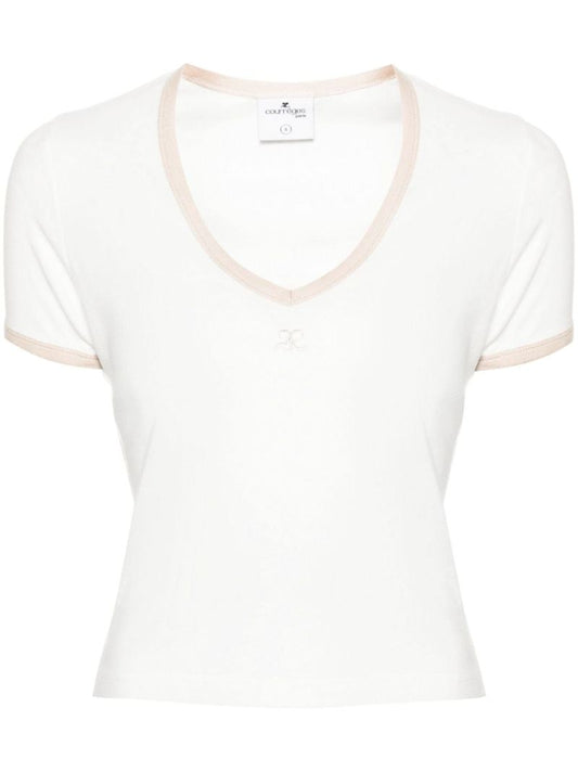 White Logo-appliquÃ© Cotton T-shirt