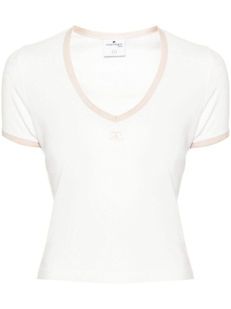 White Logo-appliquÃ© Cotton T-shirt