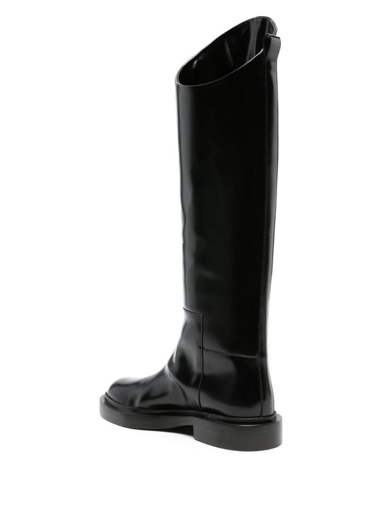 Black Knee-high Leather Boots
