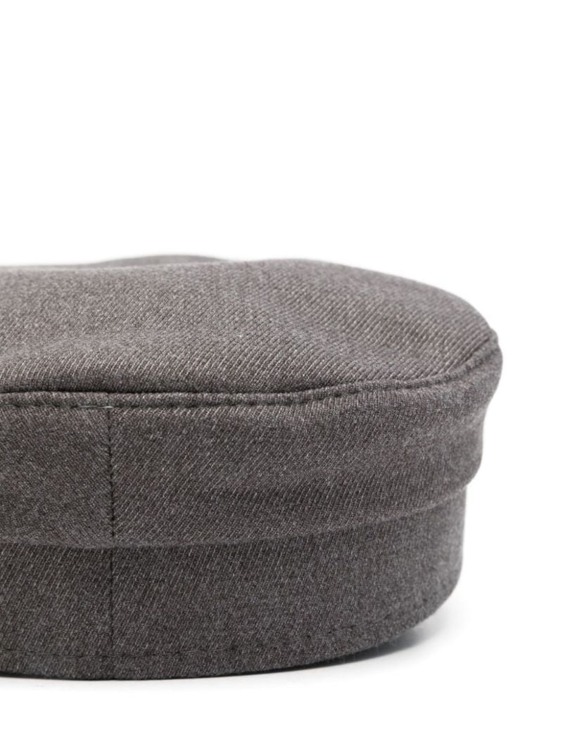 Grey Logo-plaque Baker Boy Hat