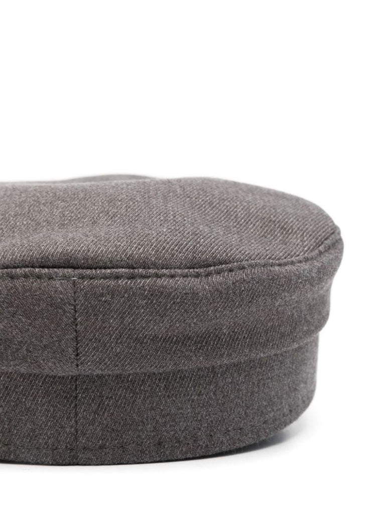 Grey Logo-plaque Baker Boy Hat
