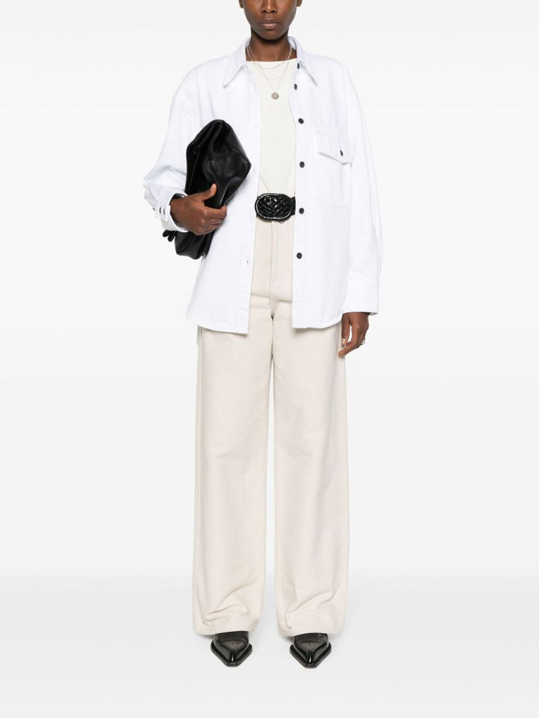 White Mahmet Cotton Denim Shirt