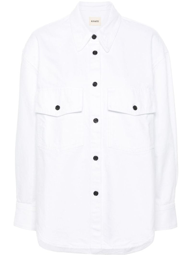 White Mahmet Cotton Denim Shirt