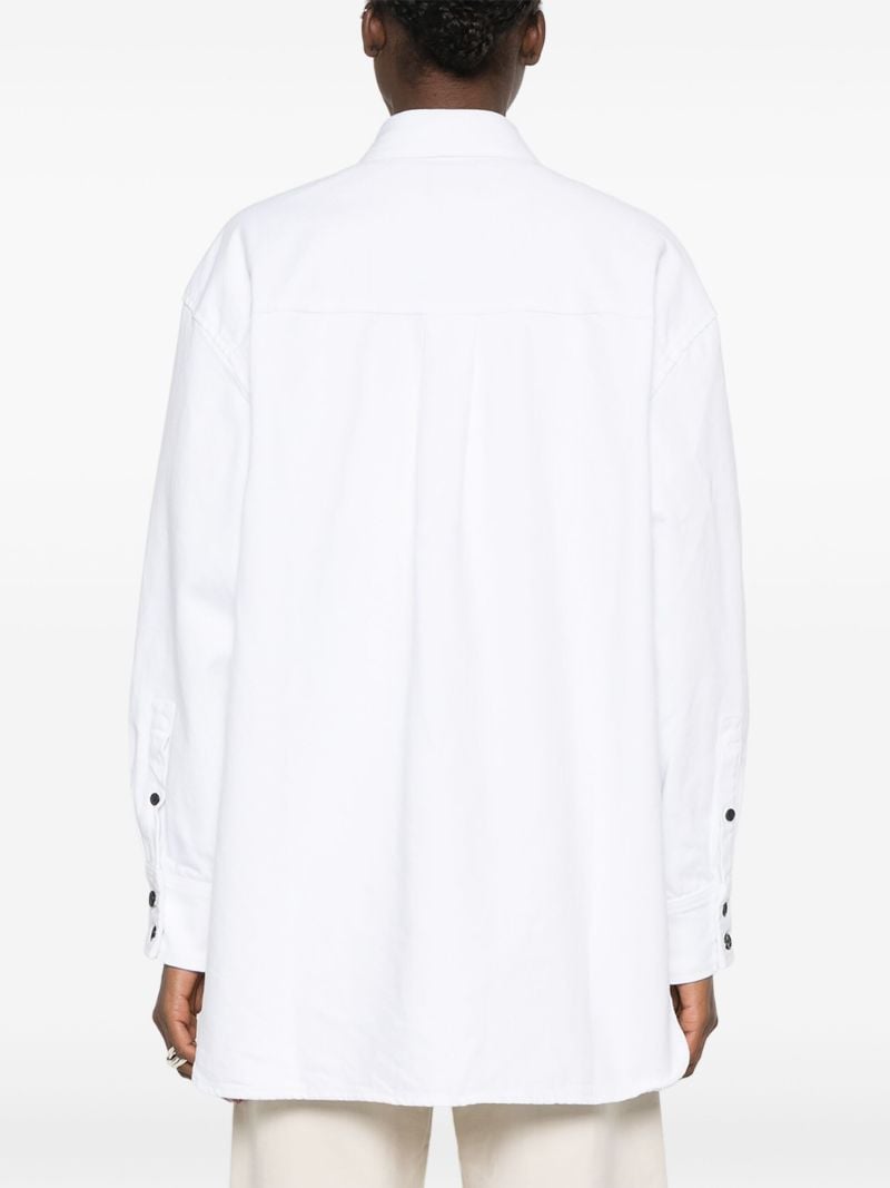 White Mahmet Cotton Denim Shirt