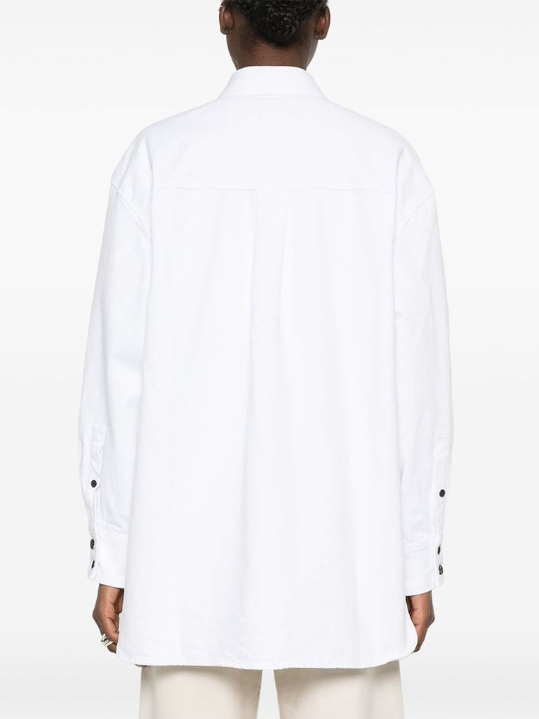 White Mahmet Cotton Denim Shirt
