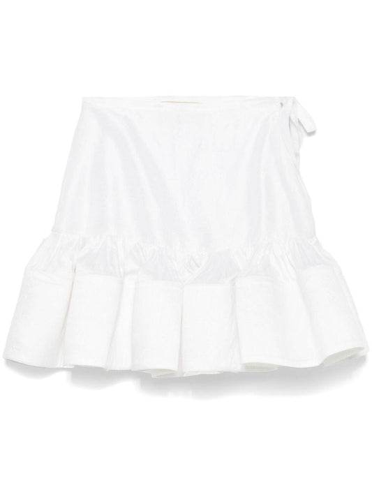 White Flared Skirt