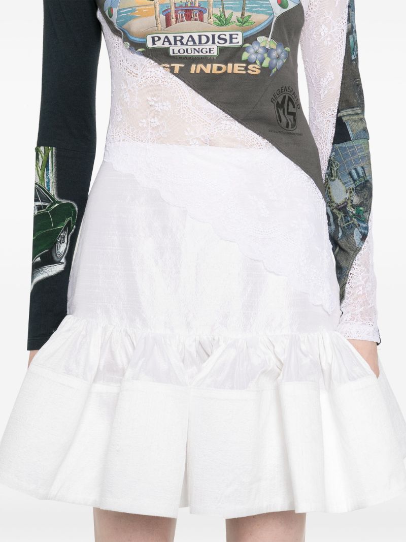 White Flared Skirt