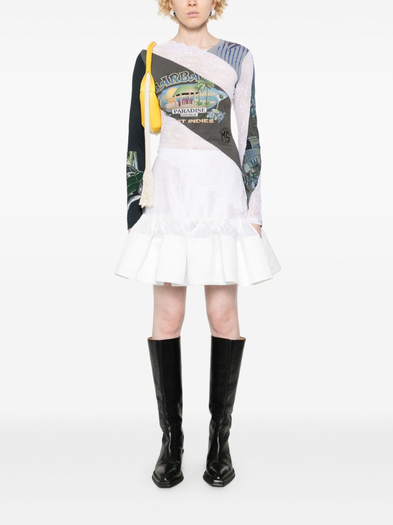 White Flared Skirt