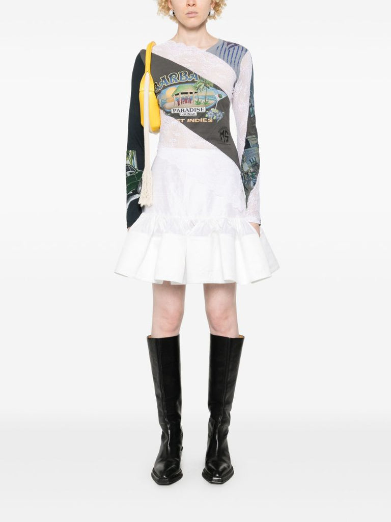 White Flared Skirt