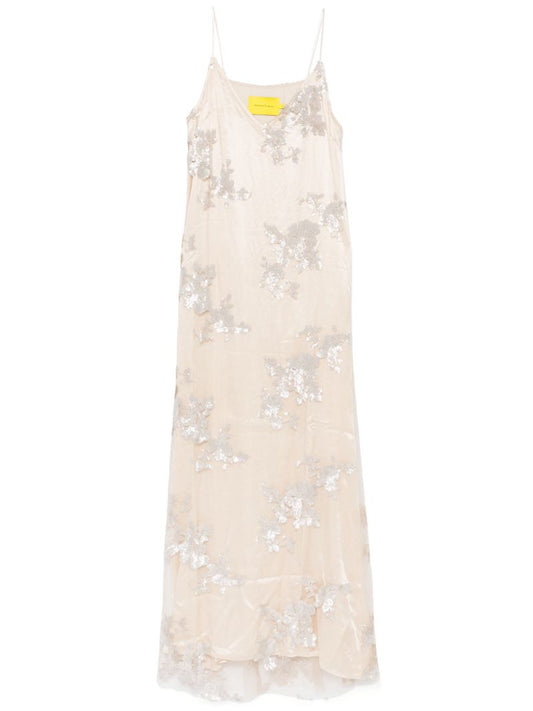 Sequinned Floral Maxi Dress
