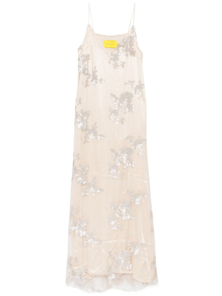 Sequinned Floral Maxi Dress