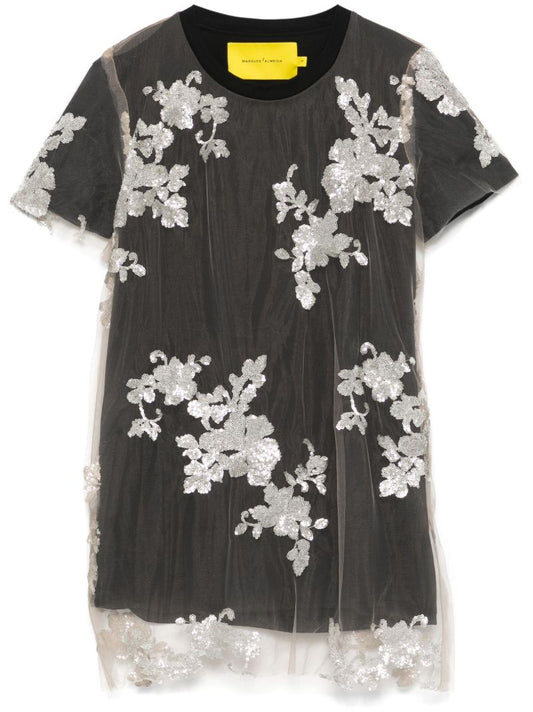 Sequinned Floral T-shirt
