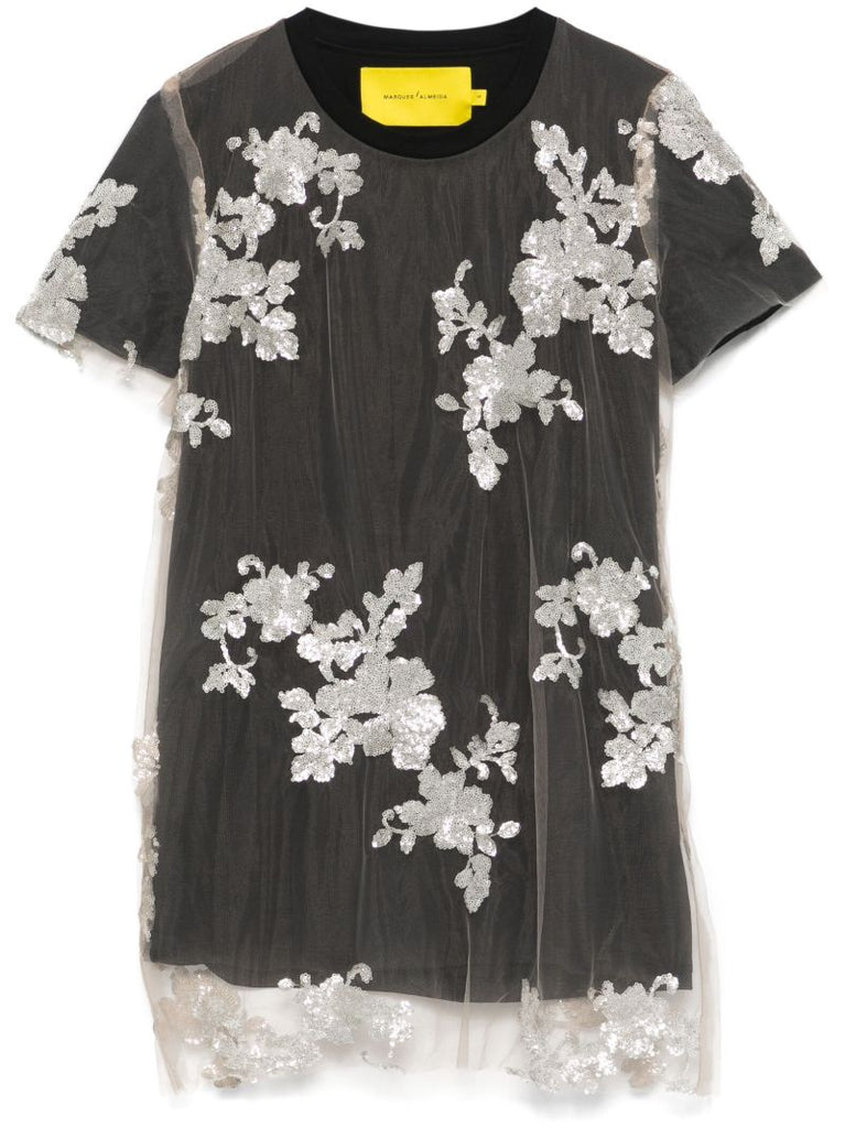 Sequinned Floral T-shirt