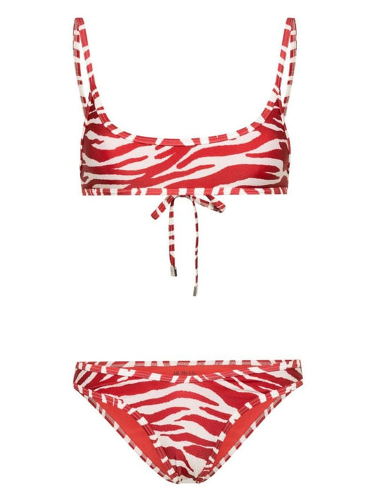 Red Zebra-print Bikini