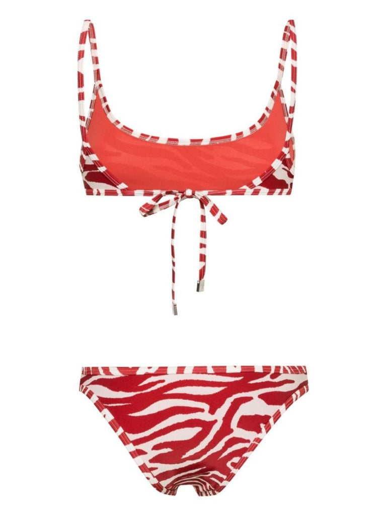 Red Zebra-print Bikini