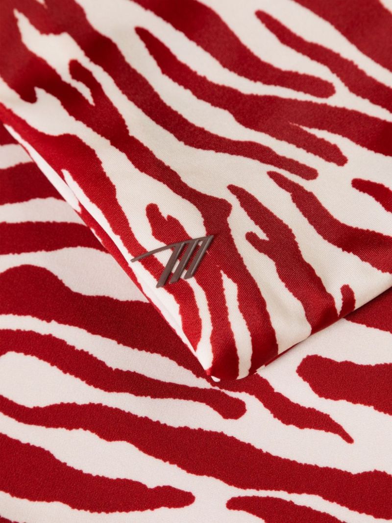 Red Zebra-print Mini Skirt
