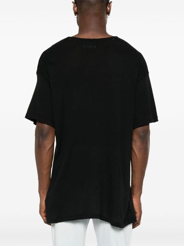Black Baby-print Cotton T-shirt