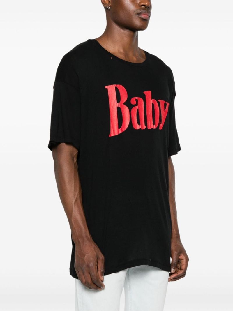 Black Baby-print Cotton T-shirt