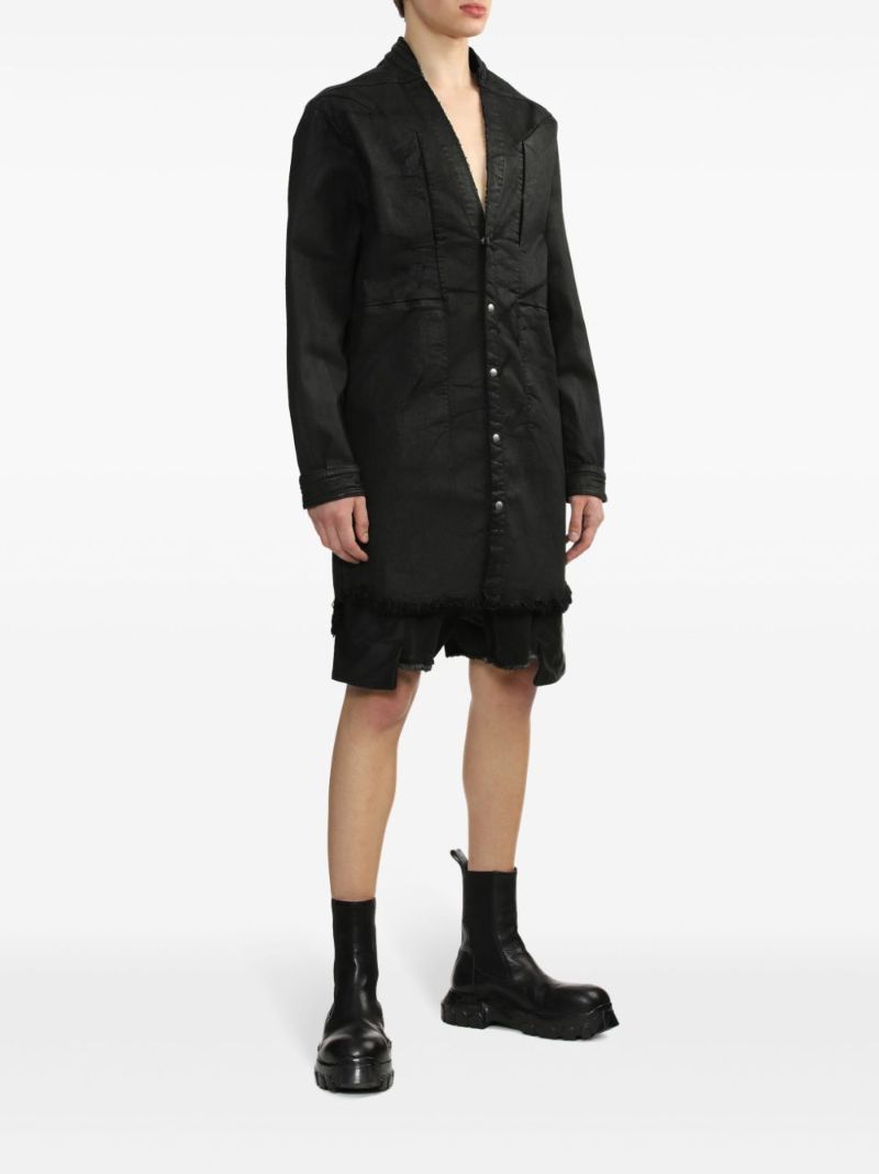 Black Cotton Shirt Jacket