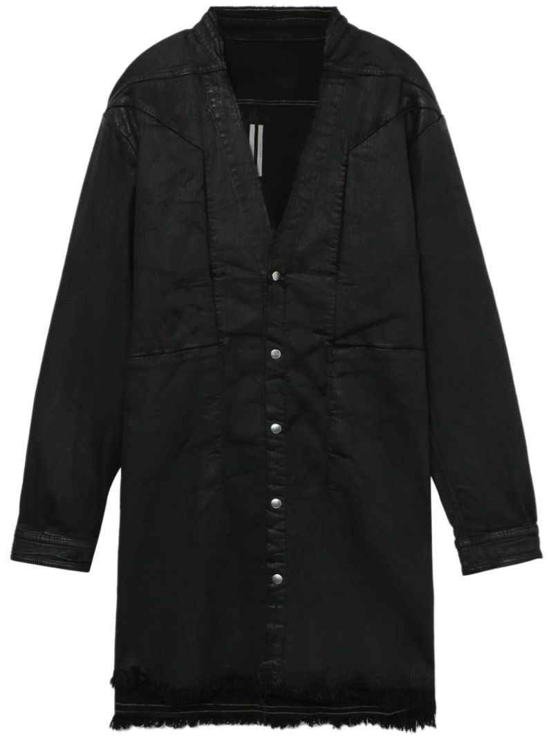 Black Cotton Shirt Jacket