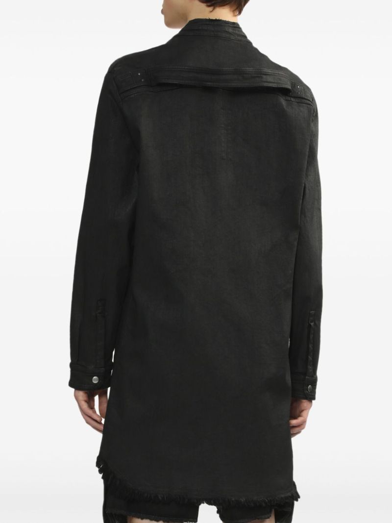 Black Cotton Shirt Jacket