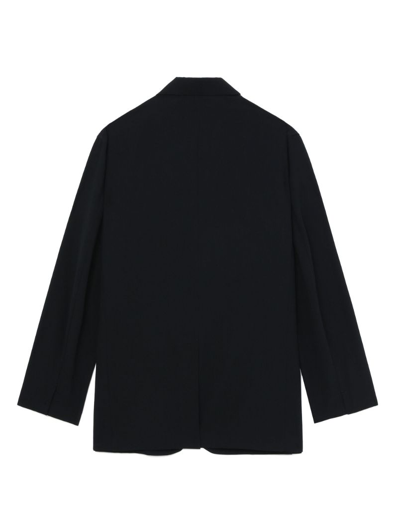 Navy Blue Notched Lapels Blazer