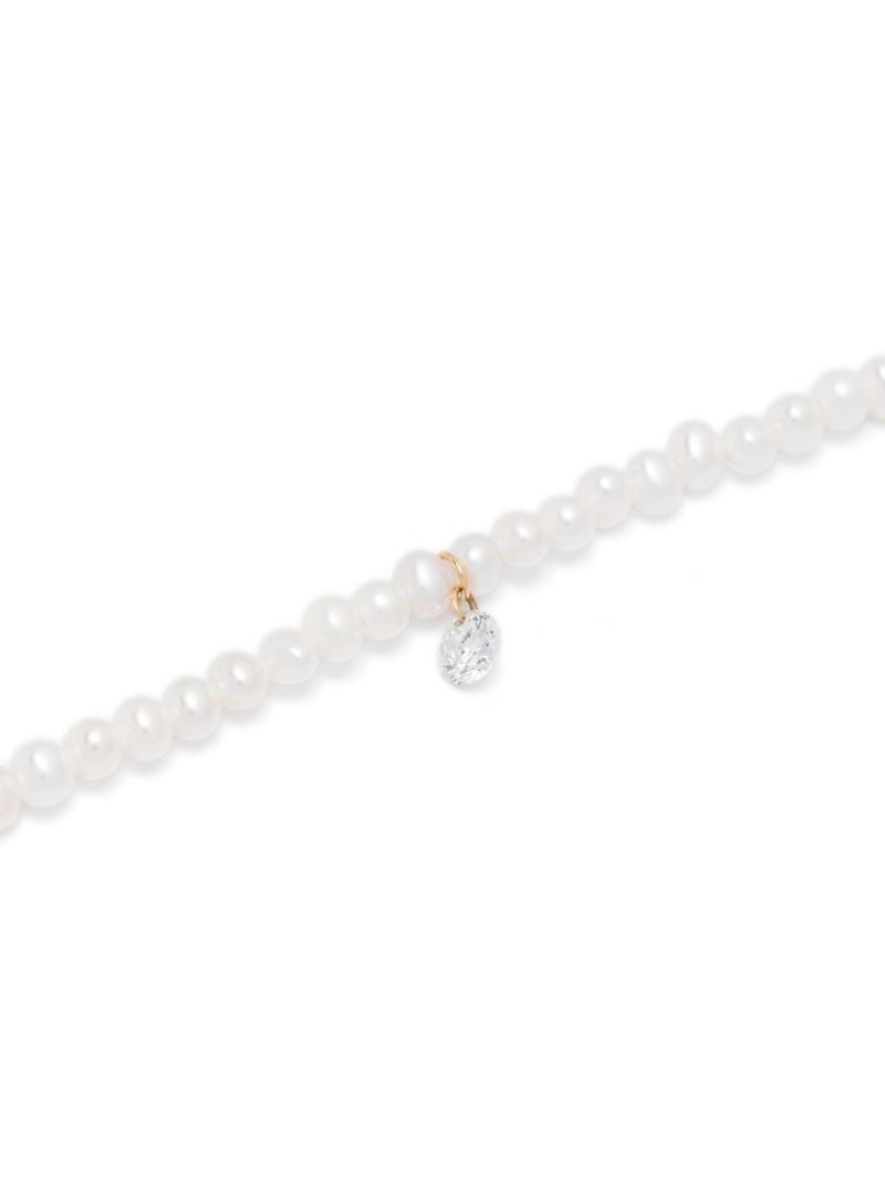 18kt Yellow Gold Pearl Diamond Necklace