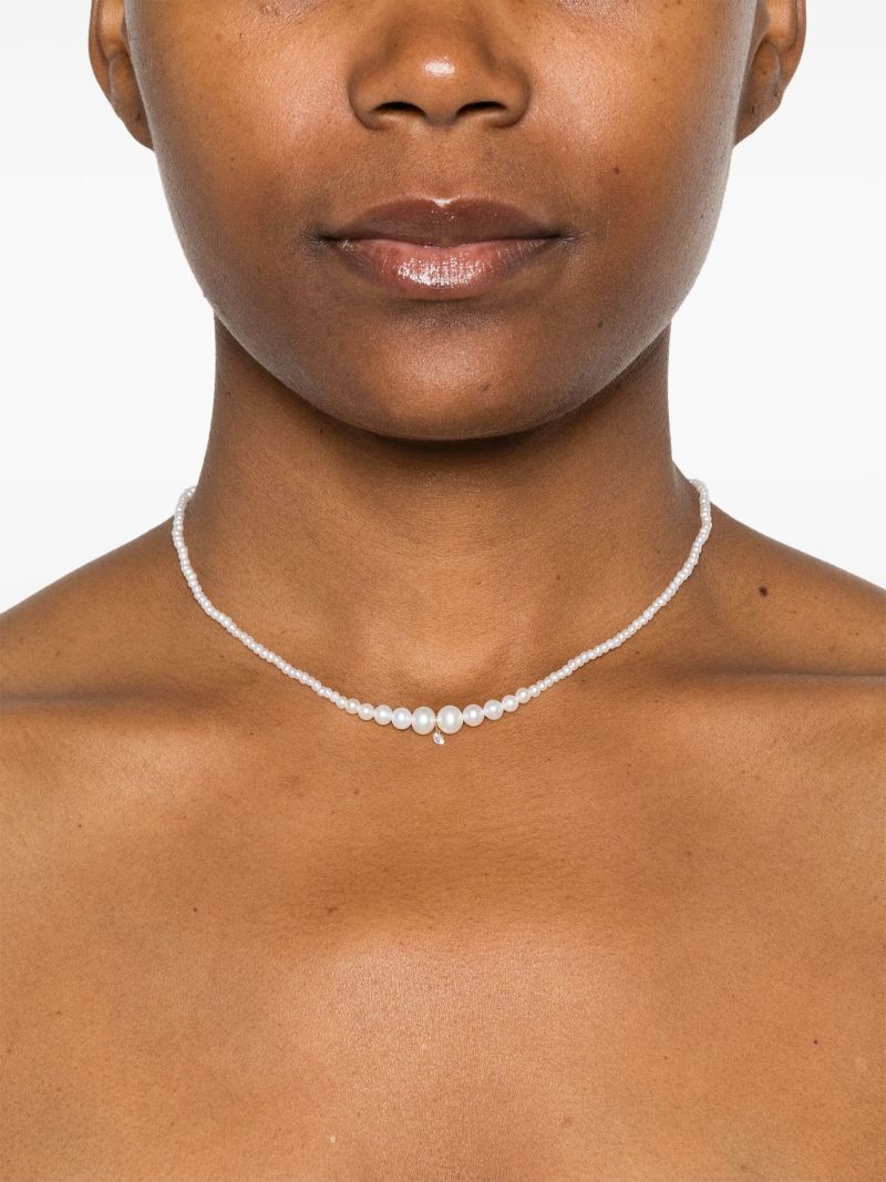 18k Yellow Gold Pearl Necklace