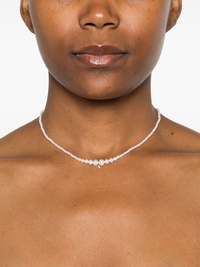 18k Yellow Gold Pearl Necklace