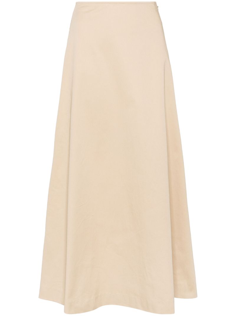 Neutral A-line Organic Cotton Skirt