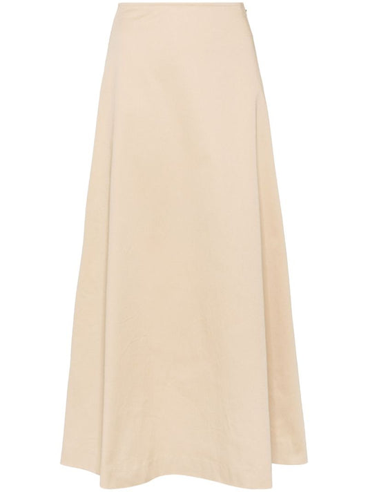 Neutral A-line Organic Cotton Skirt