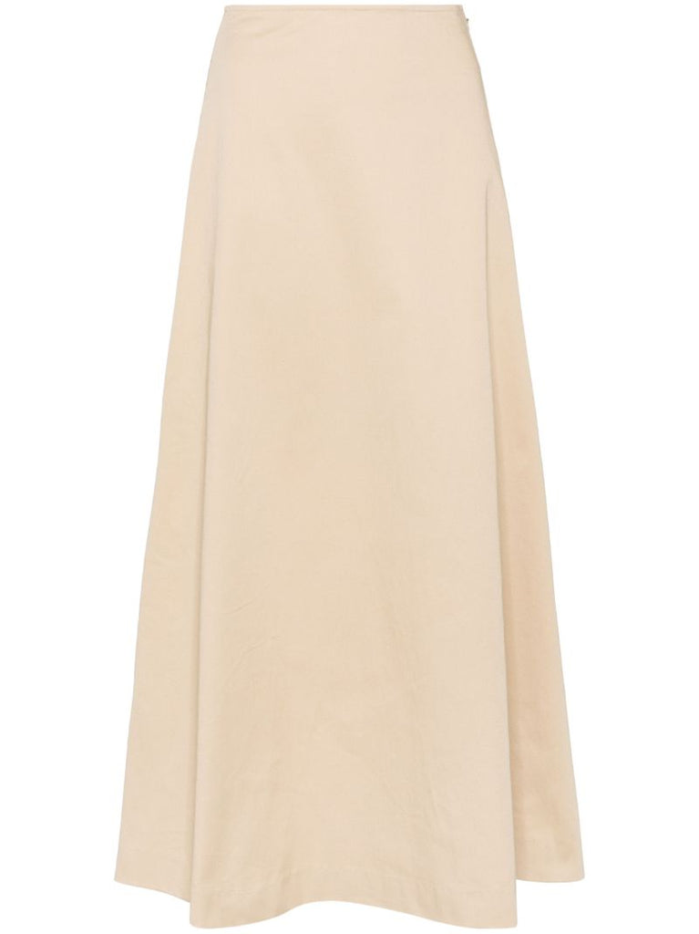 Neutral A-line Organic Cotton Skirt