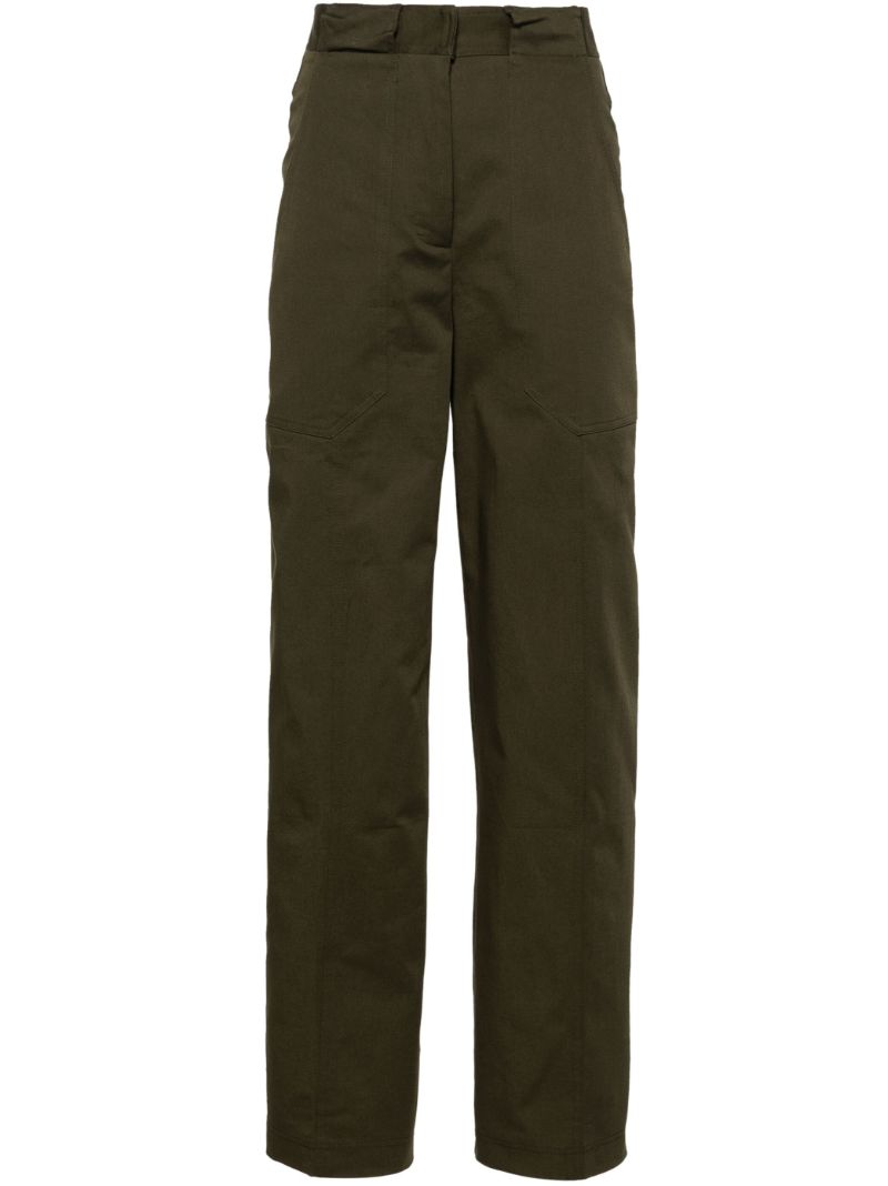 Green Straight-leg Twill Trousers